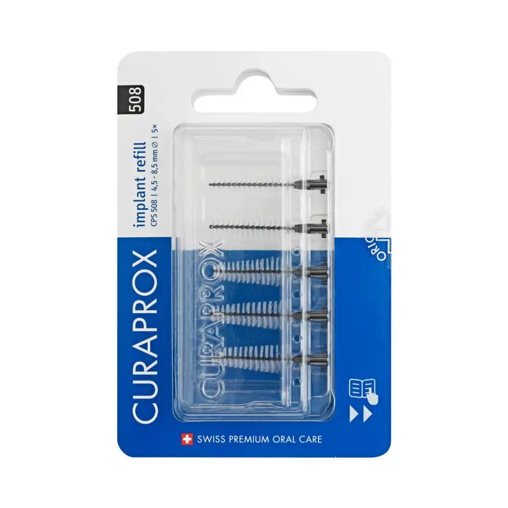 Promo ! Curaprox Brosse Interdentaire Rechargeable Implant Taille 508 – 5 PCS