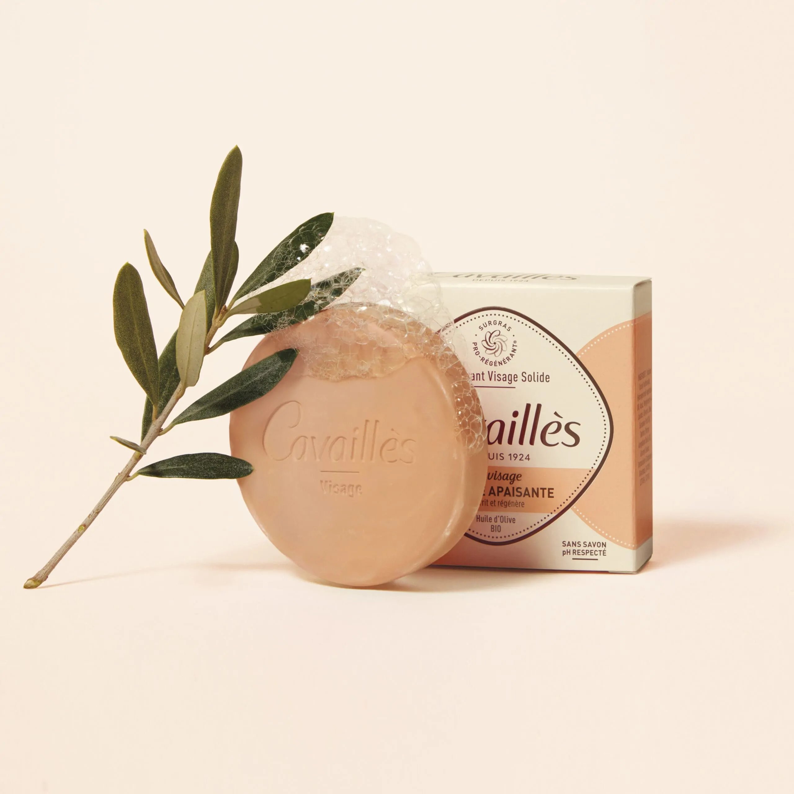 Promo ! ROGE CAVAILLES NETTOYANT VISAGE SOLIDE MOUSSE APAISANTE 70G