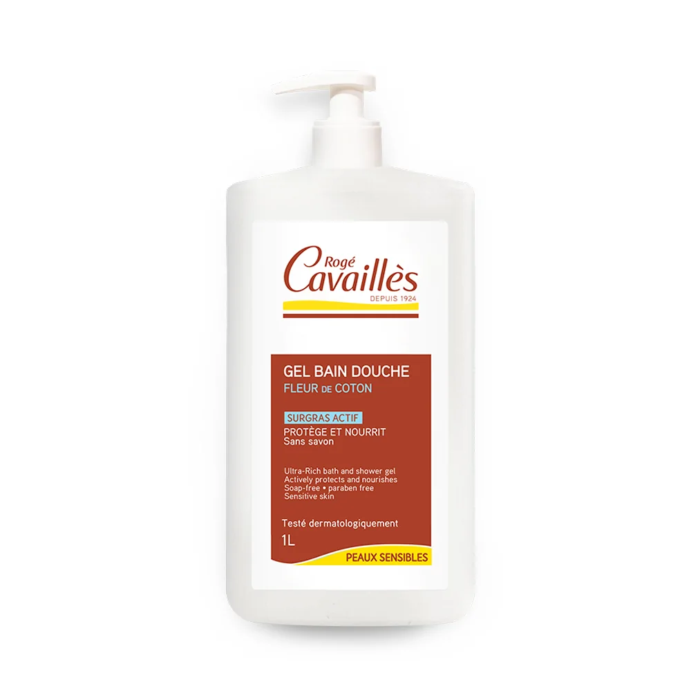 Promo ! Rogé Cavaillès Gel Bain Douche Fleur de Coton 1l