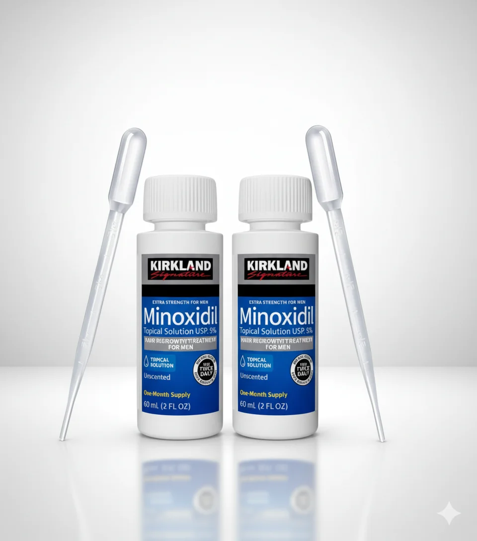 Promo ! Kirkland Minoxidil 5% Homme Traitement Repousse Cheveux 2 Mois