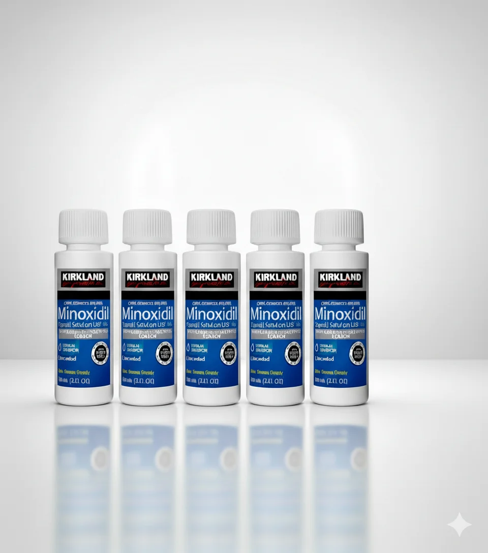 Promo ! MINOXIDIL 5% Kirkland Signature – 5 Bouteilles de 60ml – 5 mois