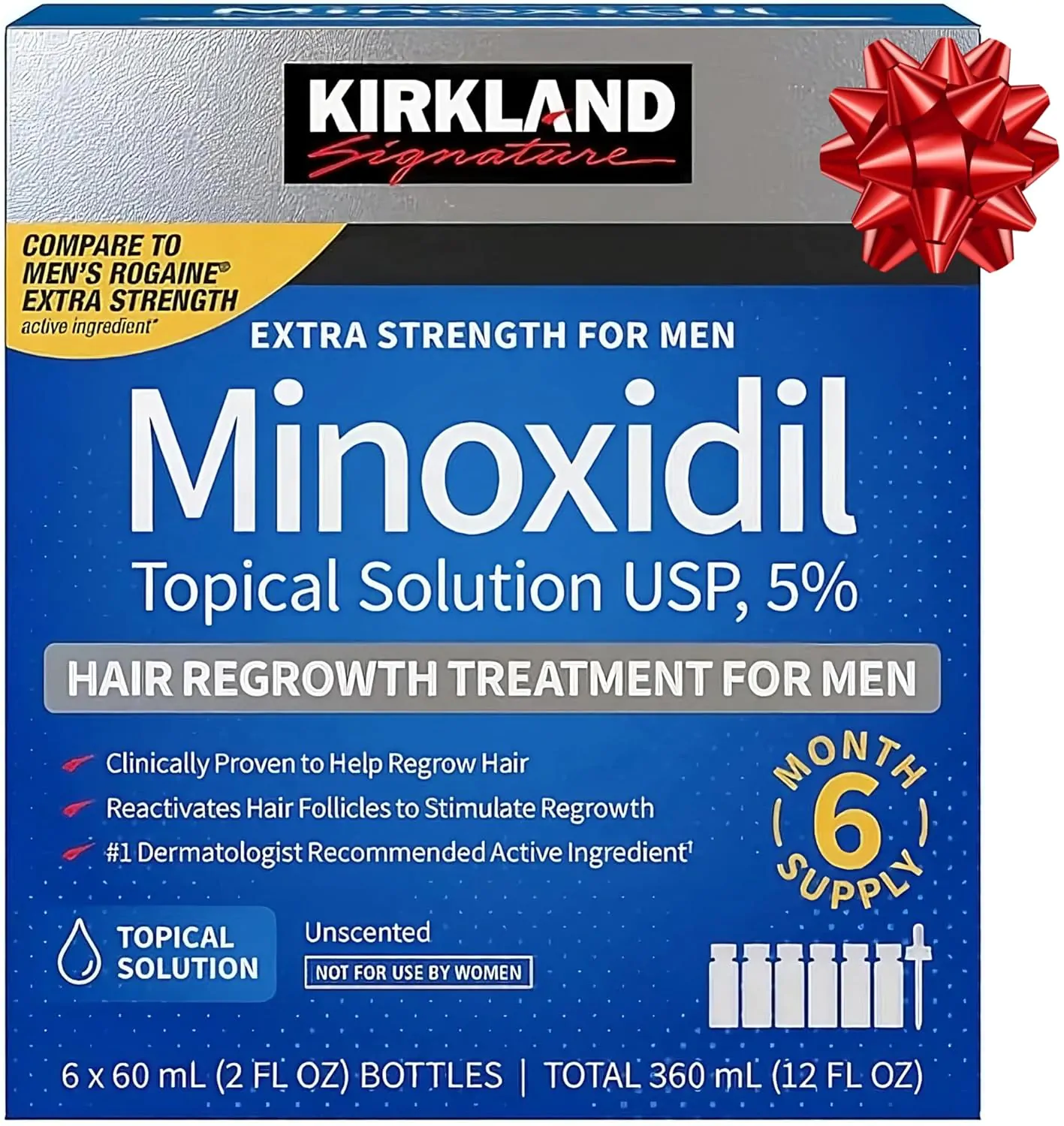 Promo ! Kirkland Signature Minoxidil 5% Repousse Cheveux Homme 6 Mois