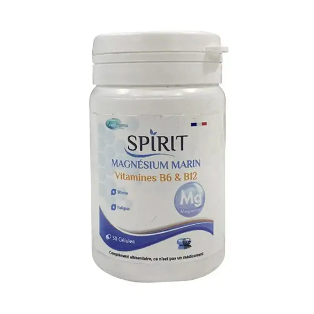 Promo ! Spirit Magnesium Marin Vitamine B6 Et B12 30 Gélules