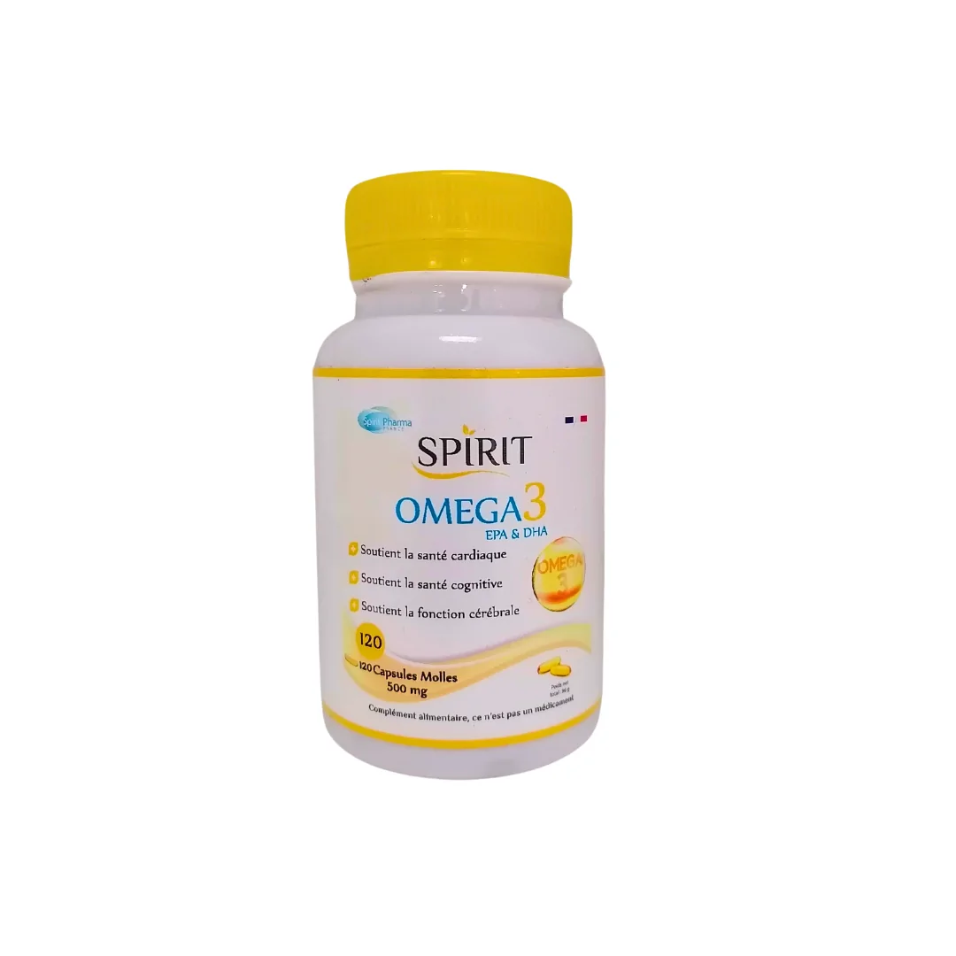 Promo ! Spirit Omega 3 120 Capsules 500mg