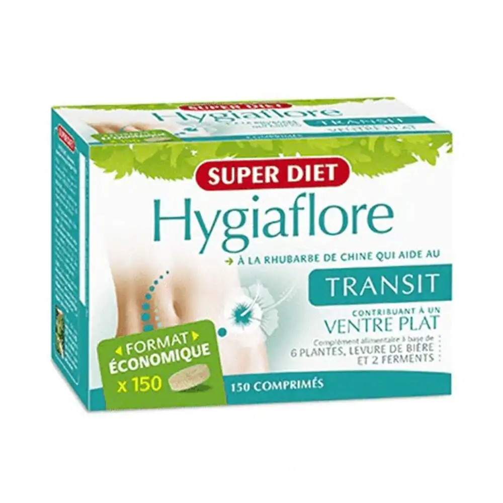 Promo ! Hygiaflore Transit Comprimés Super Ventre Plat Diet 150 Comprimés
