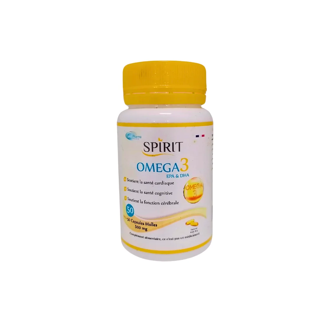 Promo ! Spirit Omega 3 500mg 50 Capsules