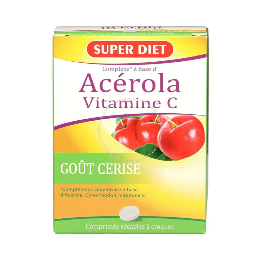 Promo ! Super diet Acerola Vitamine C 15 Comprimés