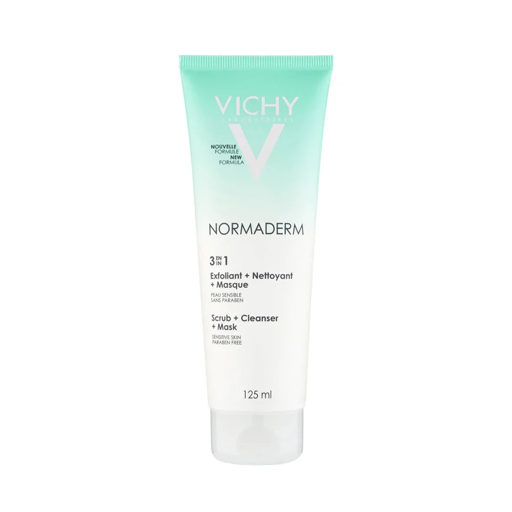 Promo ! Vichy Normaderm 3 En 1 Exfoliant Nettoyant Masque 125ml
