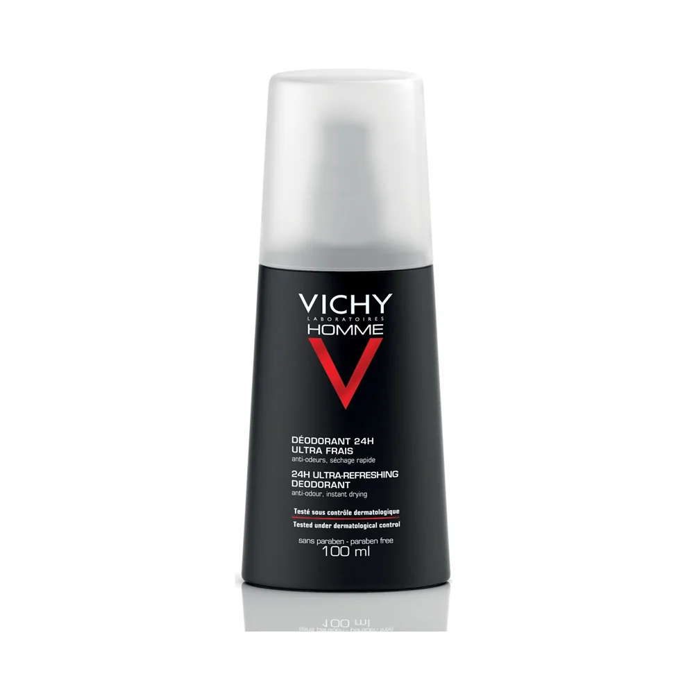 Promo ! Vichy Homme Déodorant 24h Vaporisateur Ultra-Frais 100ml