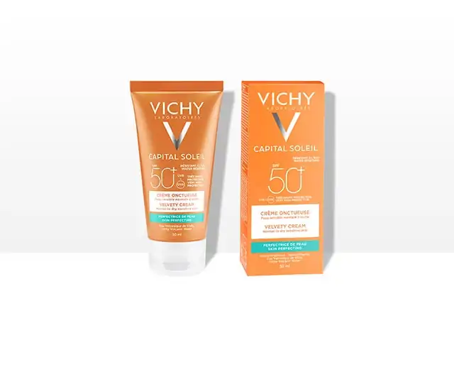 Promo ! Vichy Capital Soleil Crème Onctueuse Perfectrice De Peau SPF 50+ 50ml