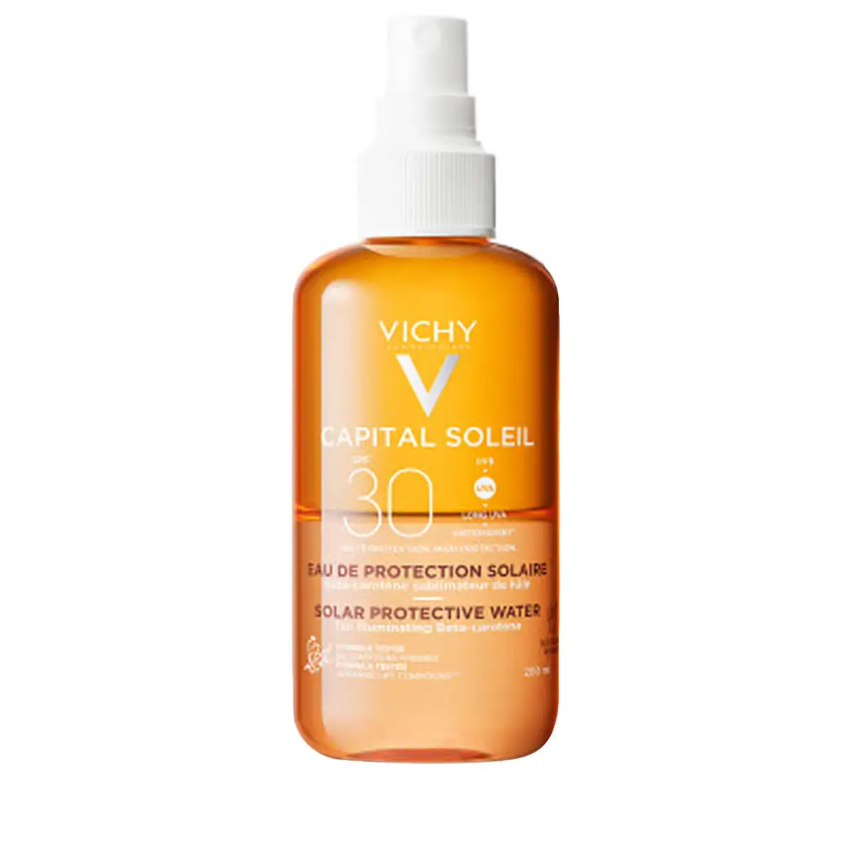 Promo ! Vichy Eau de protection solaire hâle sublimé SPF30 – 200ml
