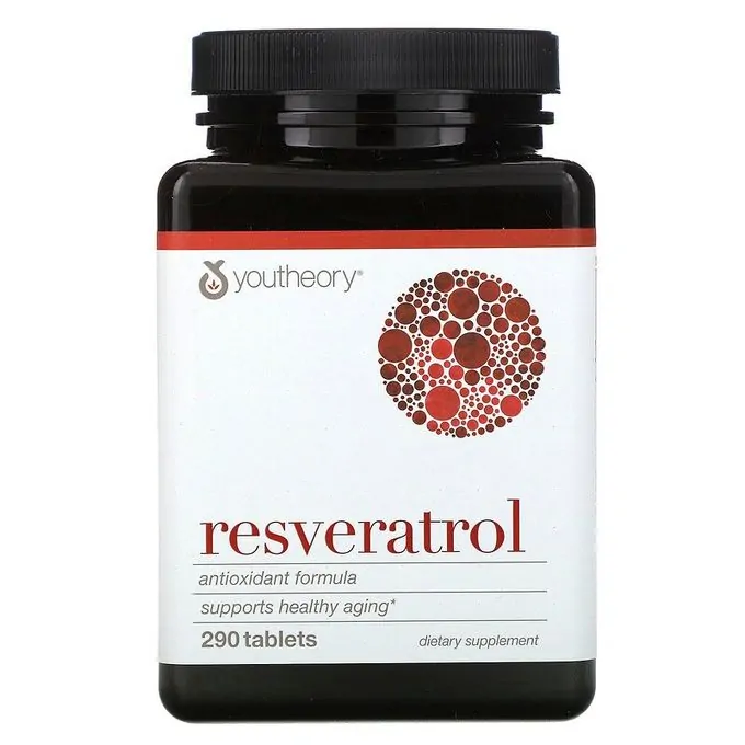 Promo ! Youtheory Resvératrol, 290 Comprimés