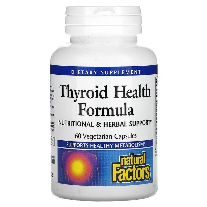Natural Factors Formule pour la santé de la thyroïde 60 Vegetarian Capsules