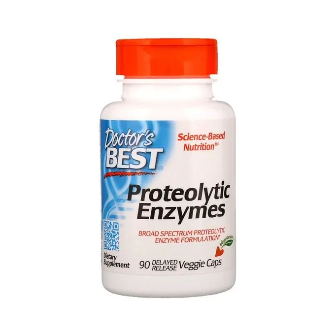 Promo ! Doctor’s BEST Enzymes protéolytiques, 90 capsules végétariennes à libération différée