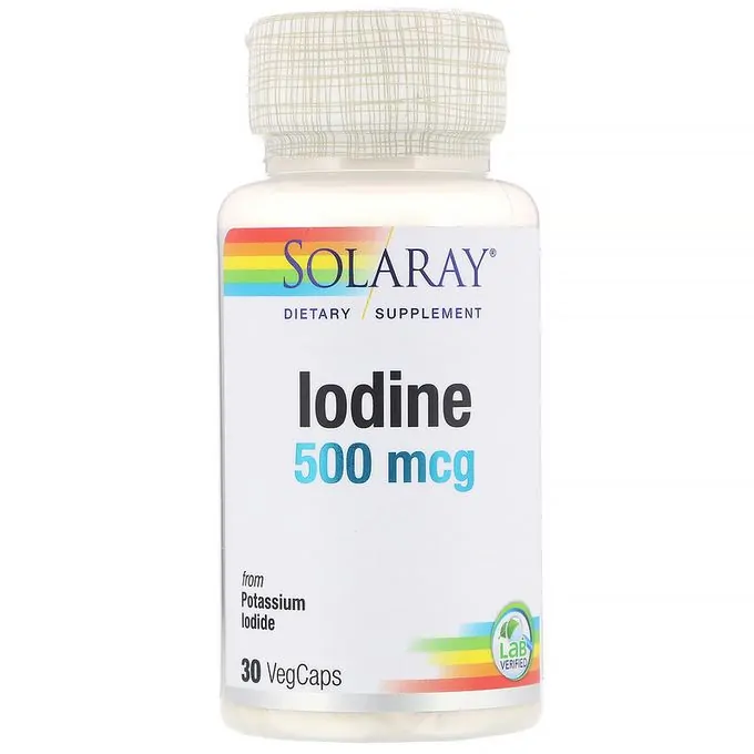 Solaray Iode 500 mcg. – 30 Capsules végétariennes