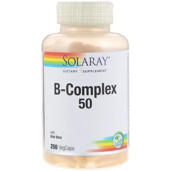 Solaray Vitamine B complexe 50, 250 capsules végétales