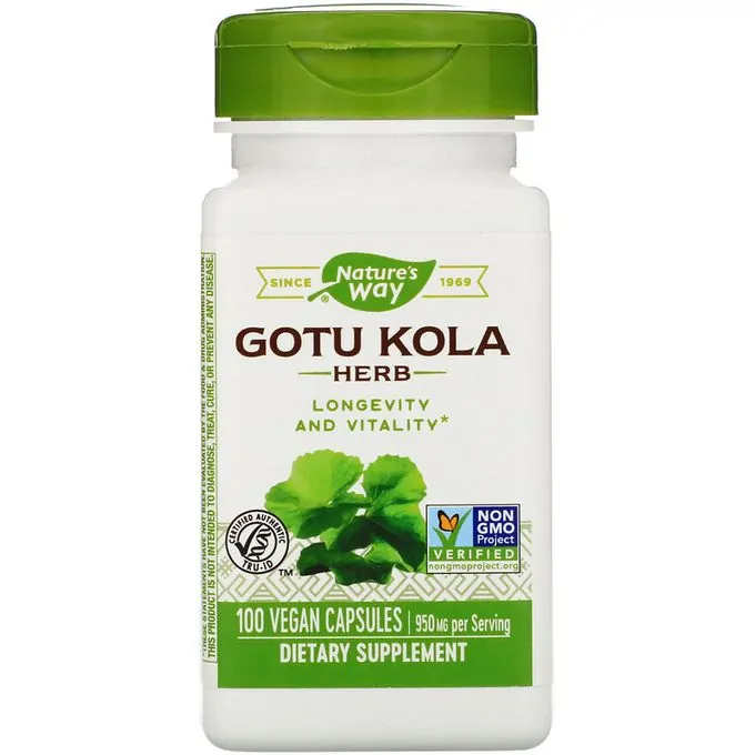 Promo ! Nature’S Way Gotu kola aux herbes 950 mg. – 180 Capsules végétariennes