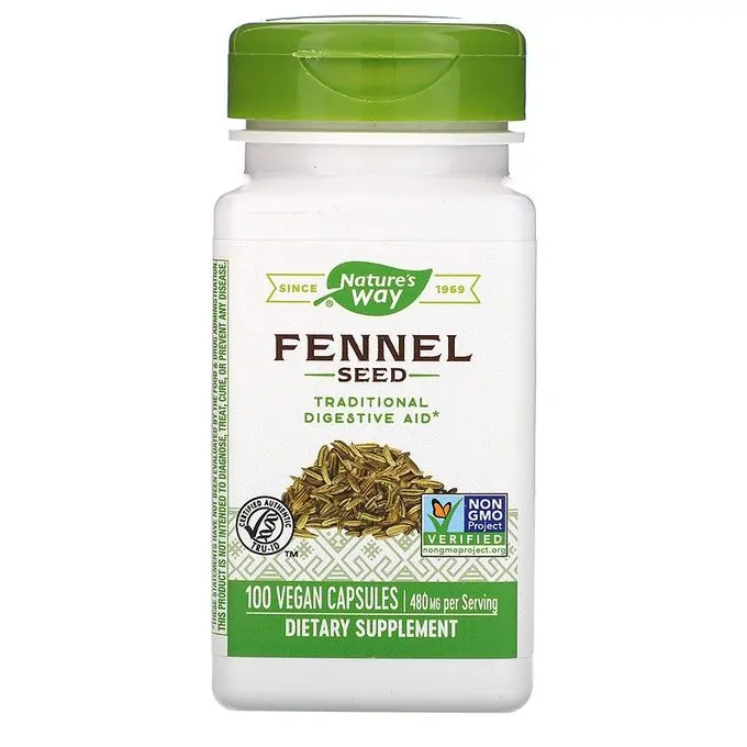 Nature’S Way Graine De Fenouil 480 Mg. – 100 Capsules Végétariennes