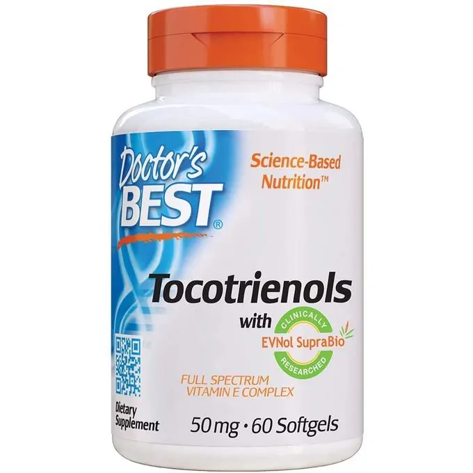 Doctor’s BEST Tocotriénols avec EVNol SupraBio, 50 mg – 60 gélules molles