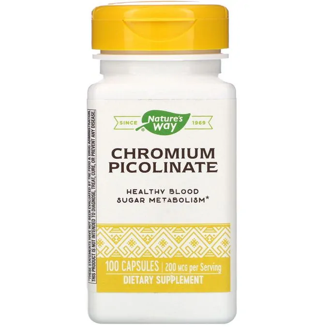 Nature’S Way Picolinate de chrome, 200 mcg, 100 Gélules
