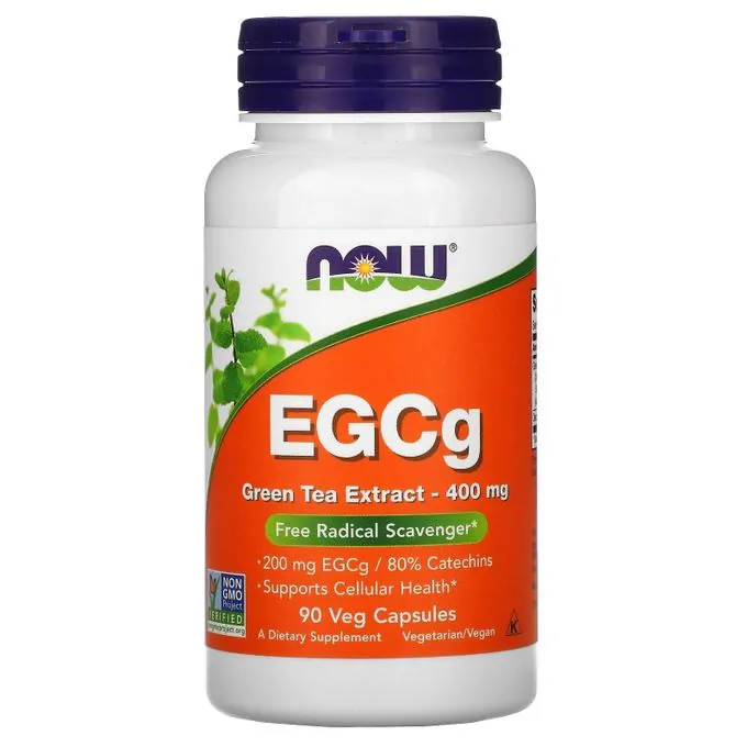 Now Foods EGCg, Extrait de thé vert, 400 mg, 90 capsules végétales antioxydant support