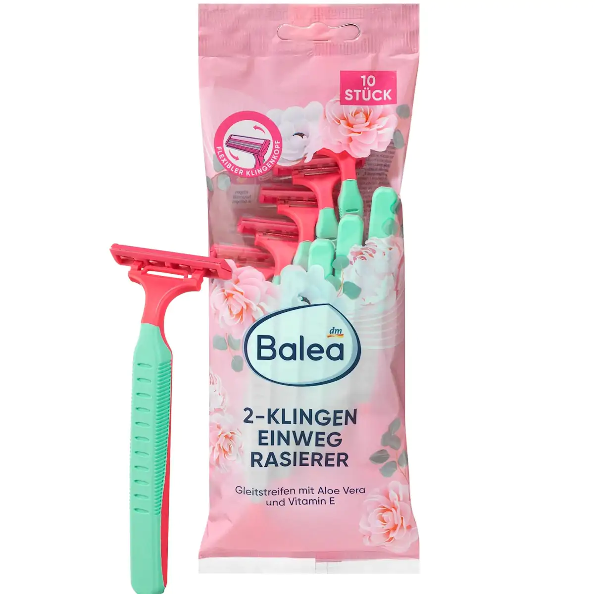 Balea – Rasoir jetable 2 lames, 10 pces