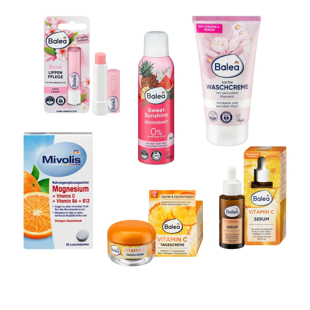 Promo ! Pack Beauté & Santé – Balea & Mivolis (Vitamine C, Déodorant, Crème, Sérum)