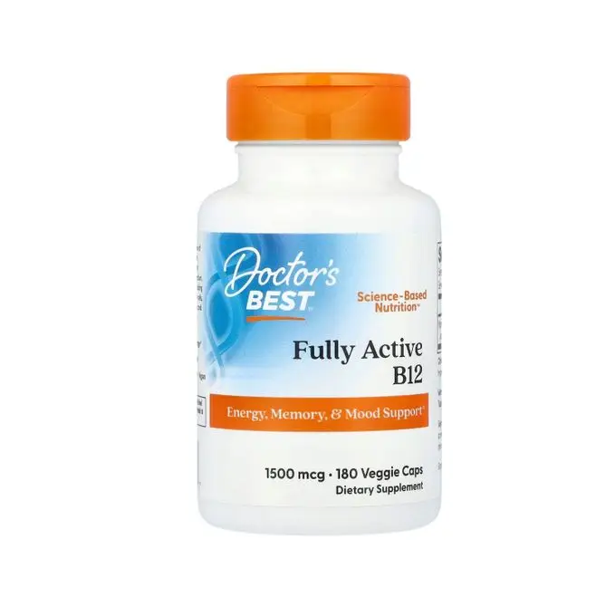 Doctor’s BEST Vitamine B-12 entièrement actif 1500 mcg favorise une mémoire saine 180 veggie