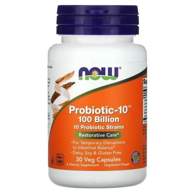 Now Foods Probiotic-10,100 milliards, 30 capsules végétales