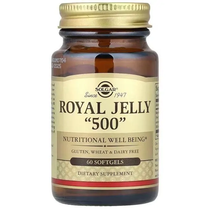 Promo ! Solgar Royal Jelly 500 mg,Gelée Royale, Vitalité & Immunité Naturelle 60 Gélules
