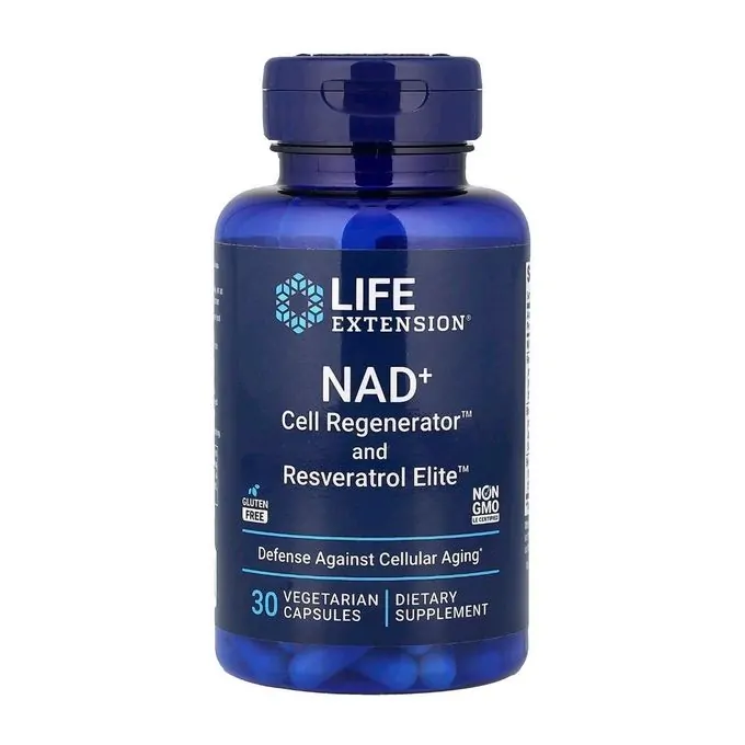 Life Extension NAD+ Cell Regenerator and Resveratrol Elite 30caps