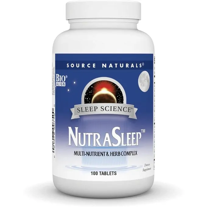 Promo ! Partagez ce produit Non retournable Source Naturals Sleep Science®, NutraSleep™, 100 comprimés