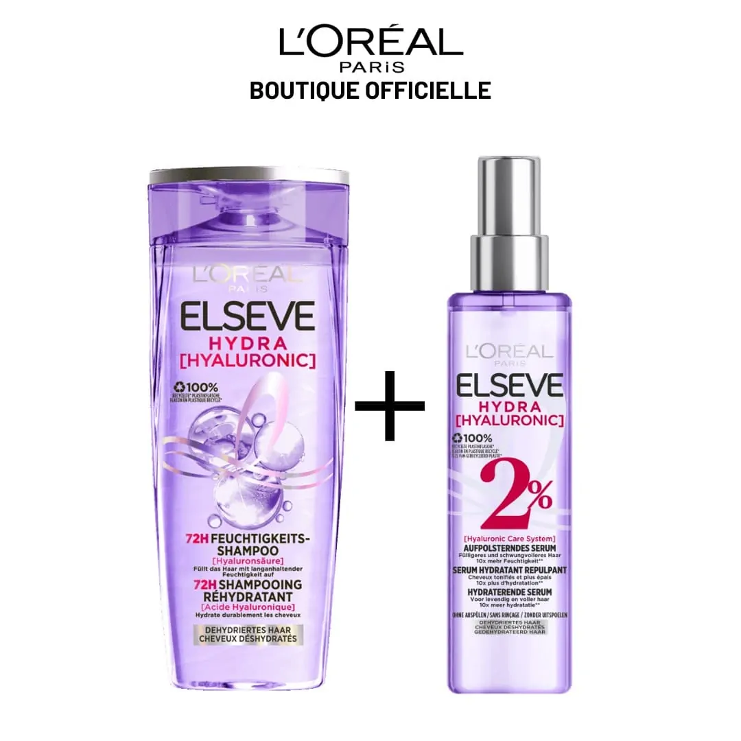 Promo ! L’Oréal Paris Elseve Hyauron Repulp Shampooing 200 ml + Sérum cheveux