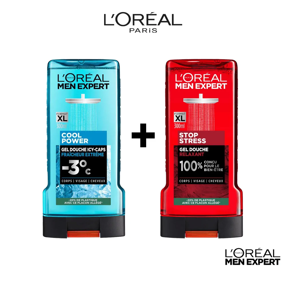 Promo ! L’Oréal Paris Men Expert Gel Douche Cool Power + Gel Douche Stop Stress