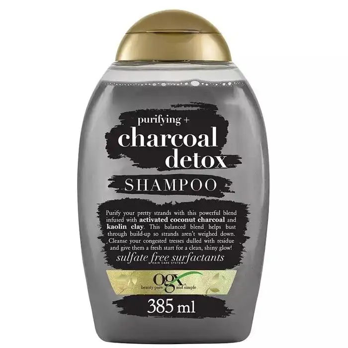 Promo ! Ogx Charcoal Detox Purifying Shampoo 385 ml SULFATE FREE