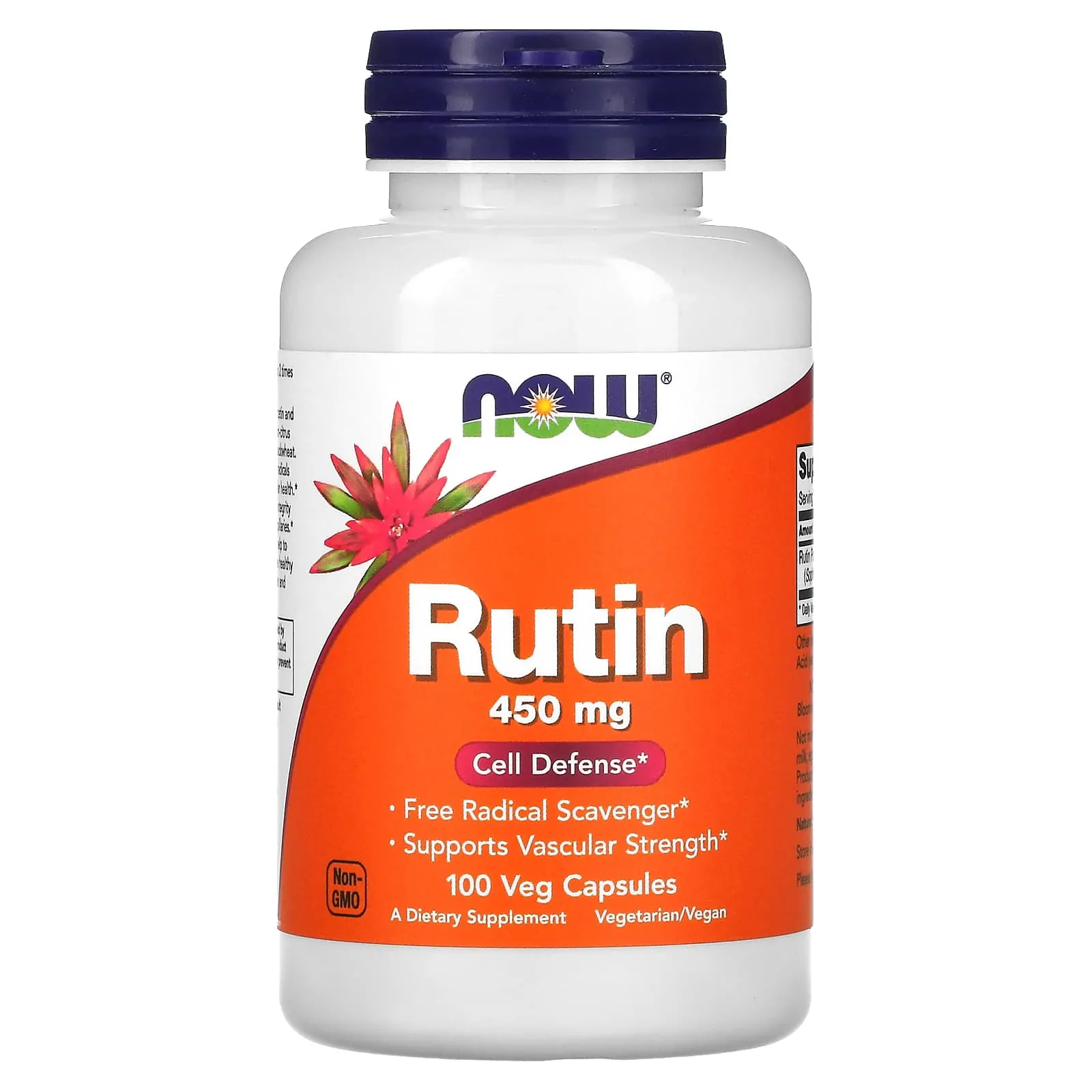 Promo ! Now foods Rutine 450 mg 100 capsules végétariennes