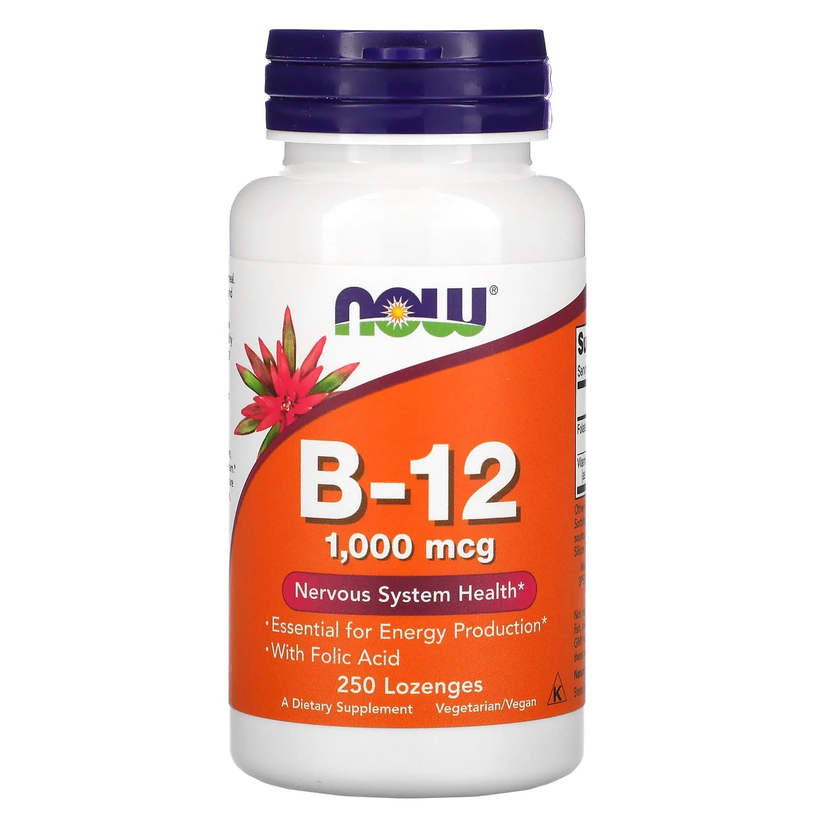 Promo ! Now foods Vitamine B 12 1000 µg 250 pastilles