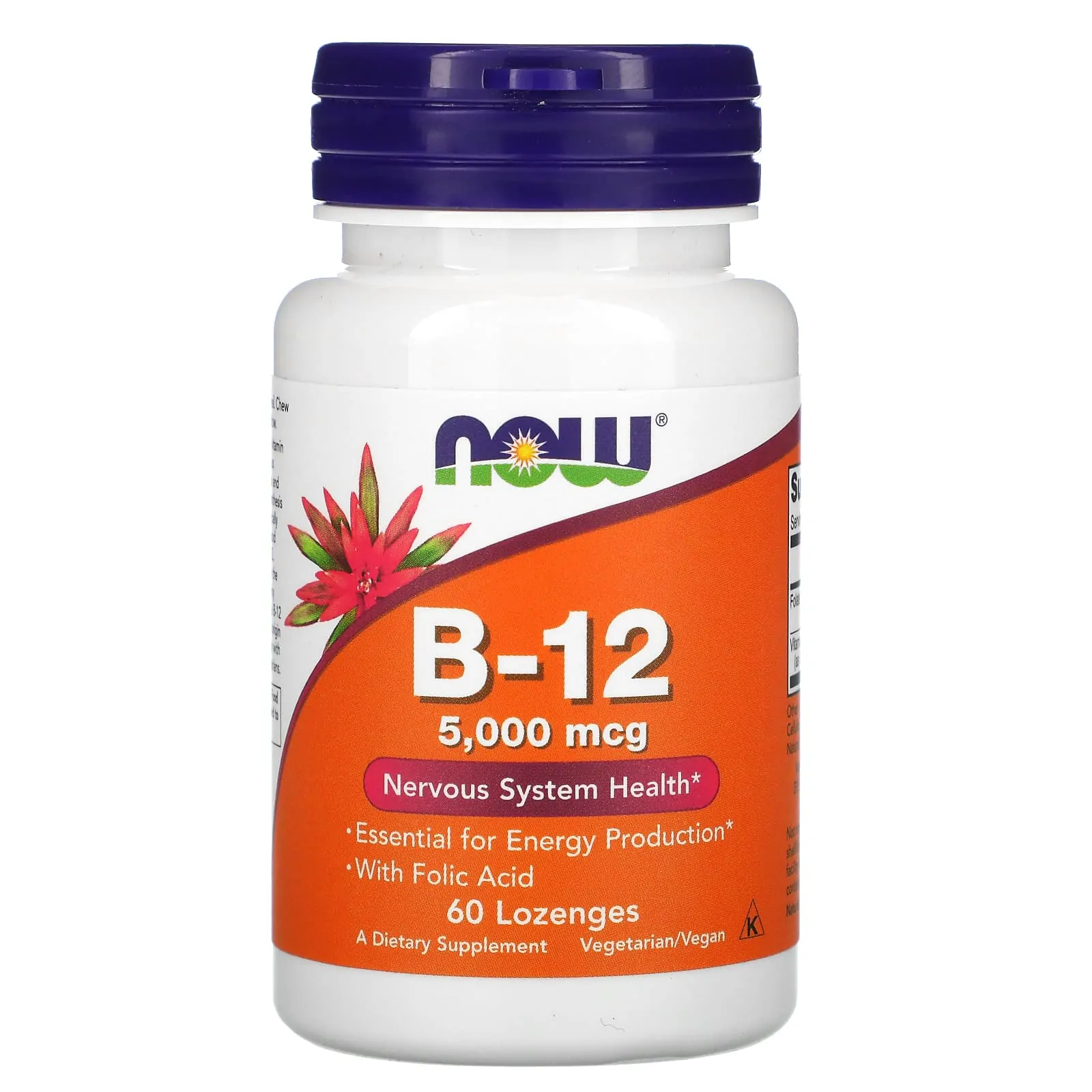 Promo ! Now foods Vitamine B 12 5 000 µg 60 Comprimés
