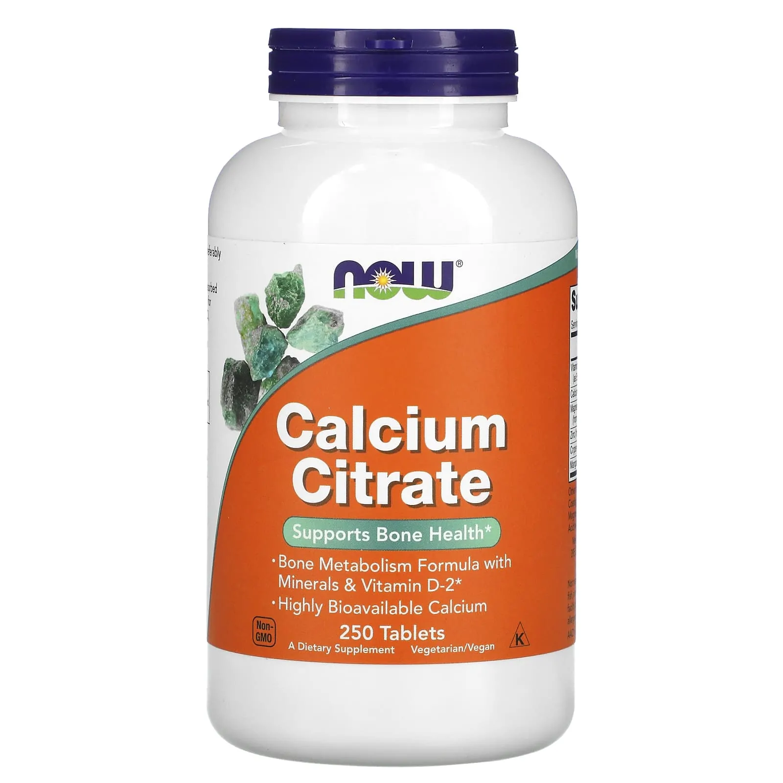 Promo ! Now Foods Citrate de calcium 250 comprimés