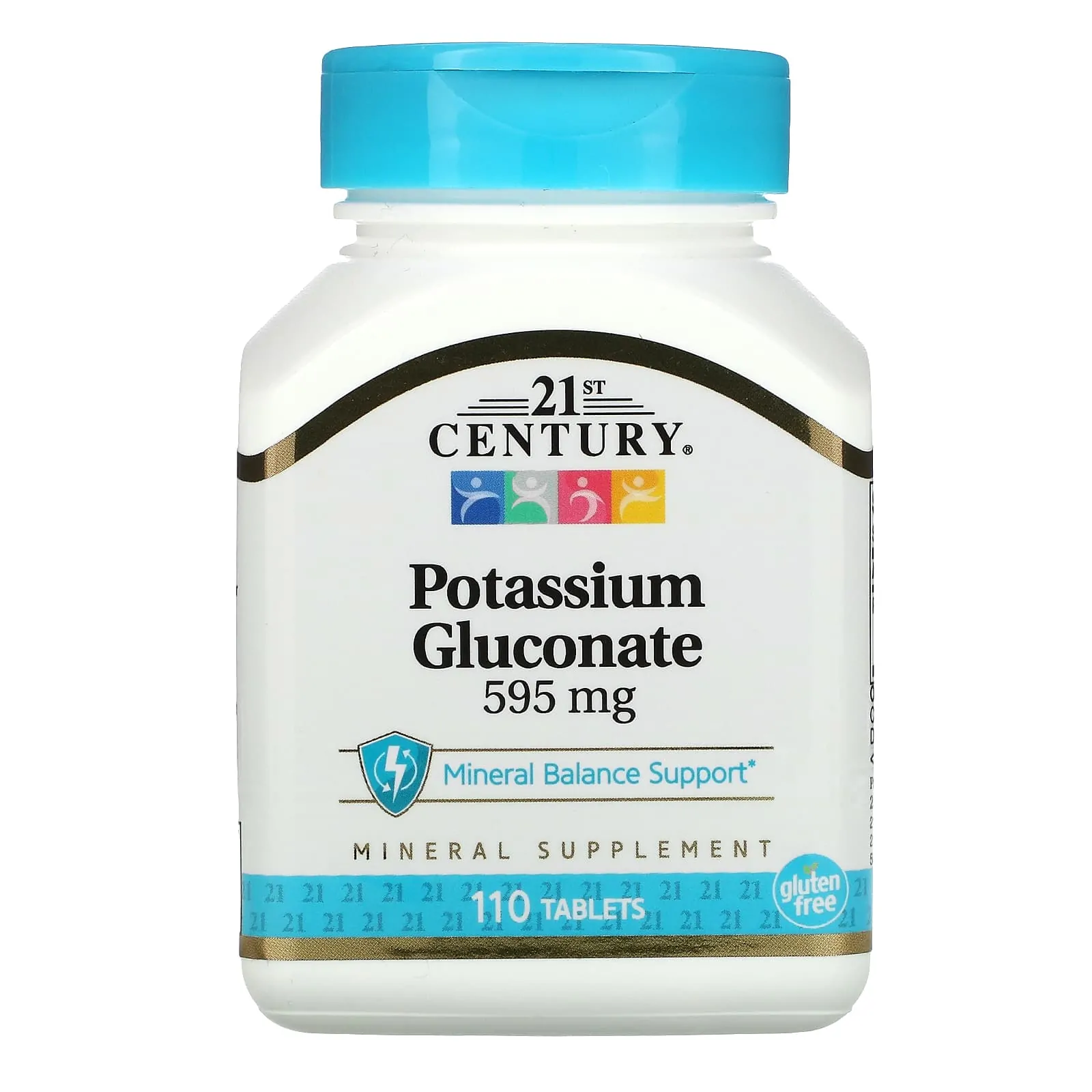 Promo ! 21st Century Gluconate de potassium 595 mg 110 comprimés.