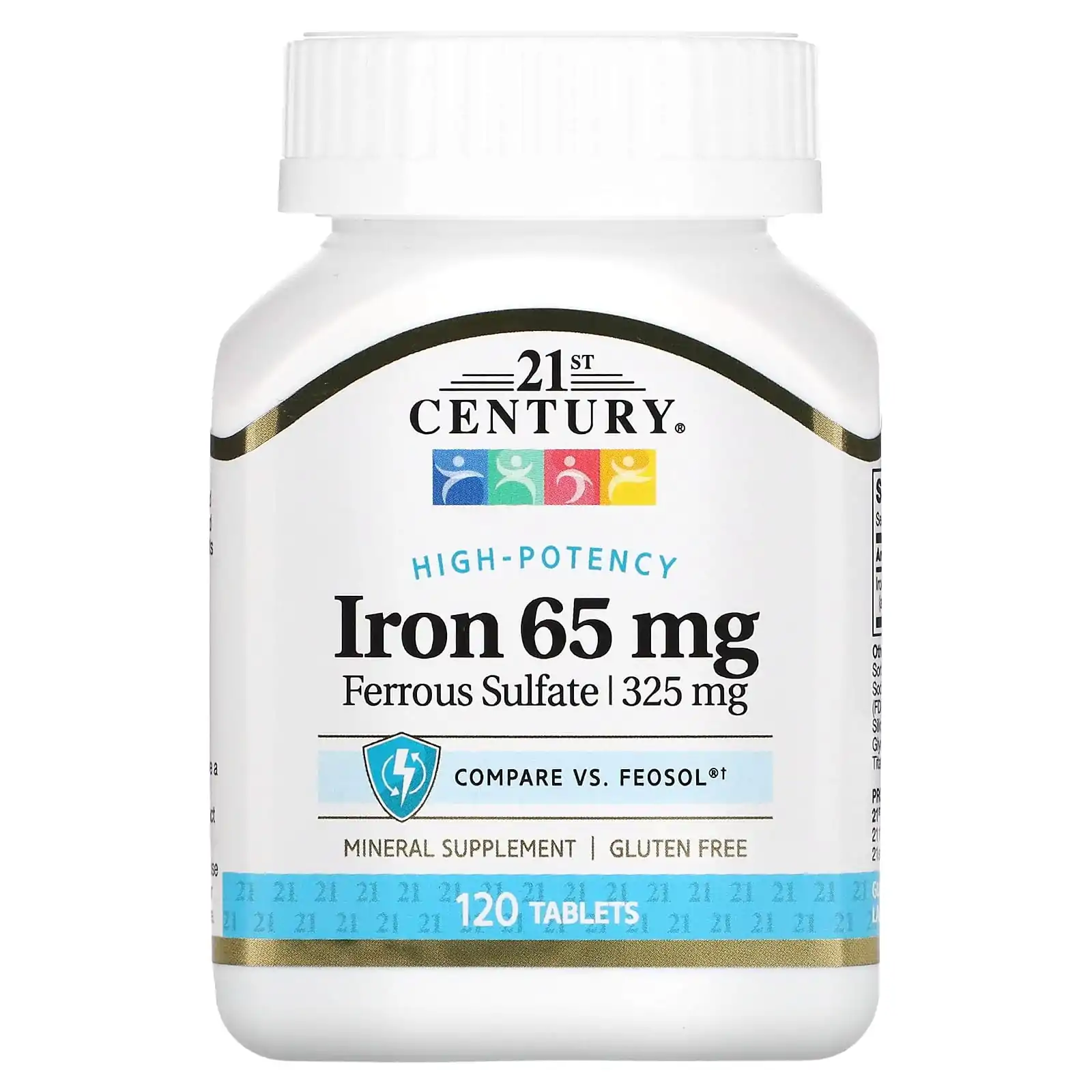 Promo ! 21st Century Iron Fer 65 mg 120 comprimés