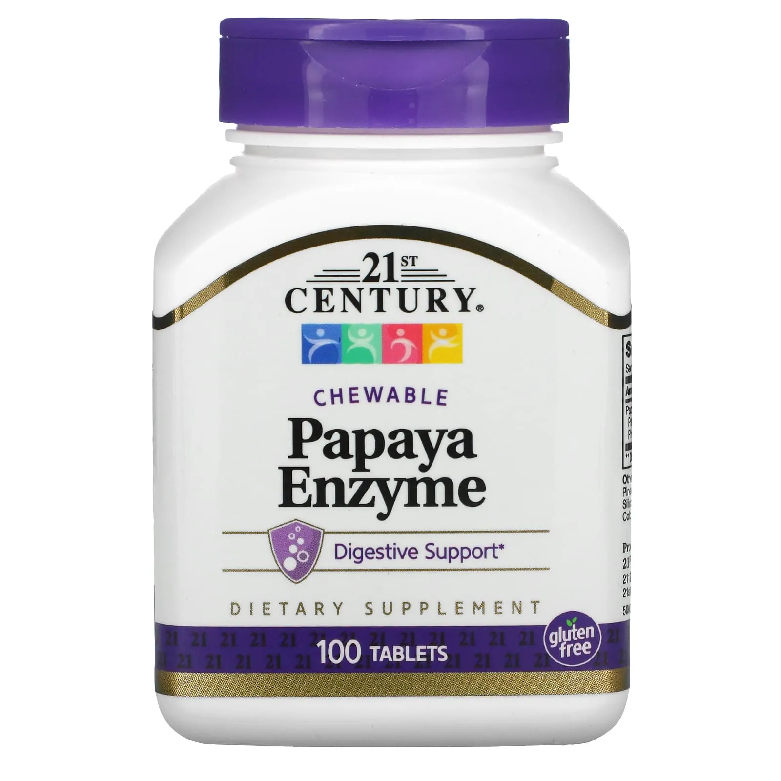 Promo ! 21st Century Papaya enzyme 100 comprimés à croquer