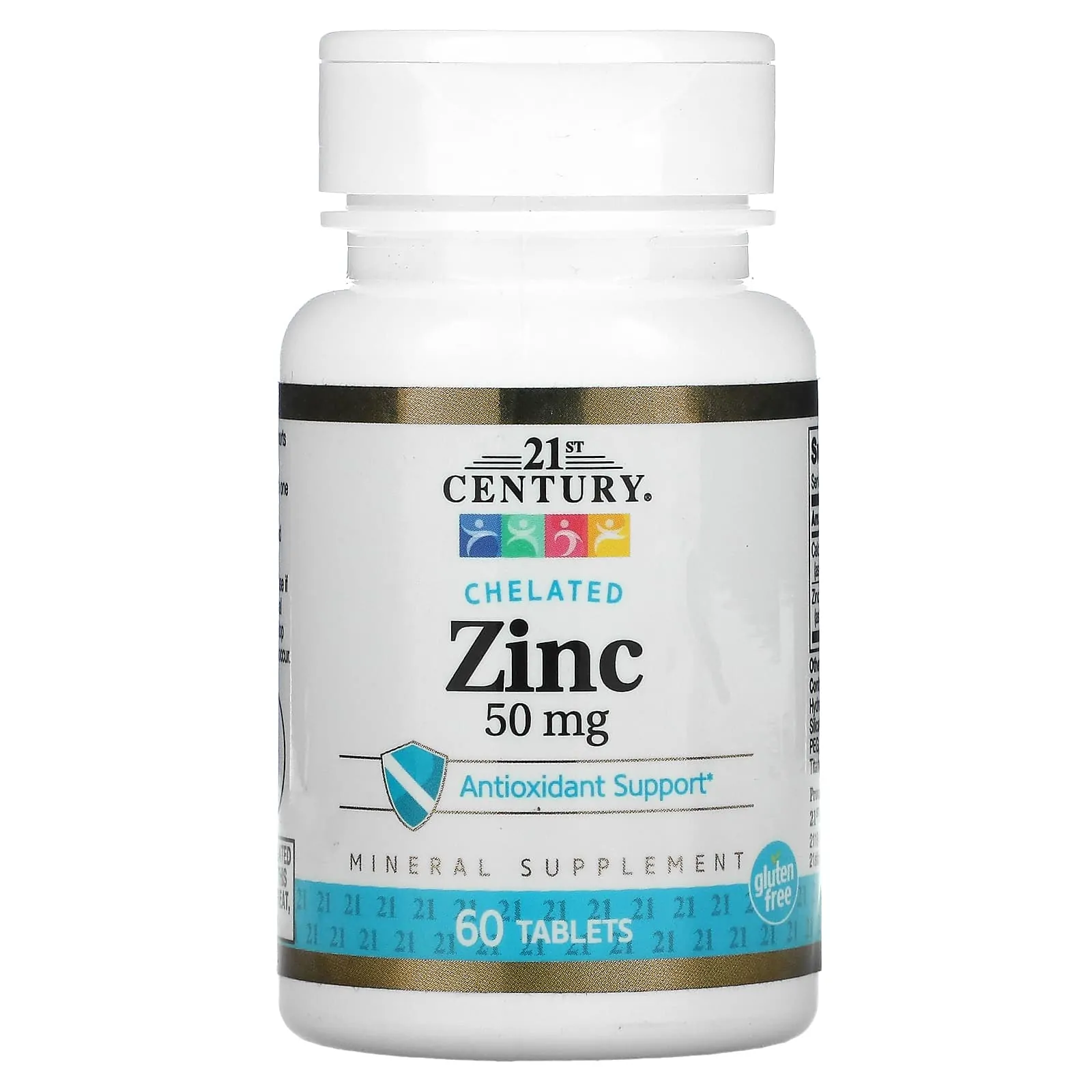 Promo ! 21st Century Zinc Chélaté 50 mg 60 comprimés