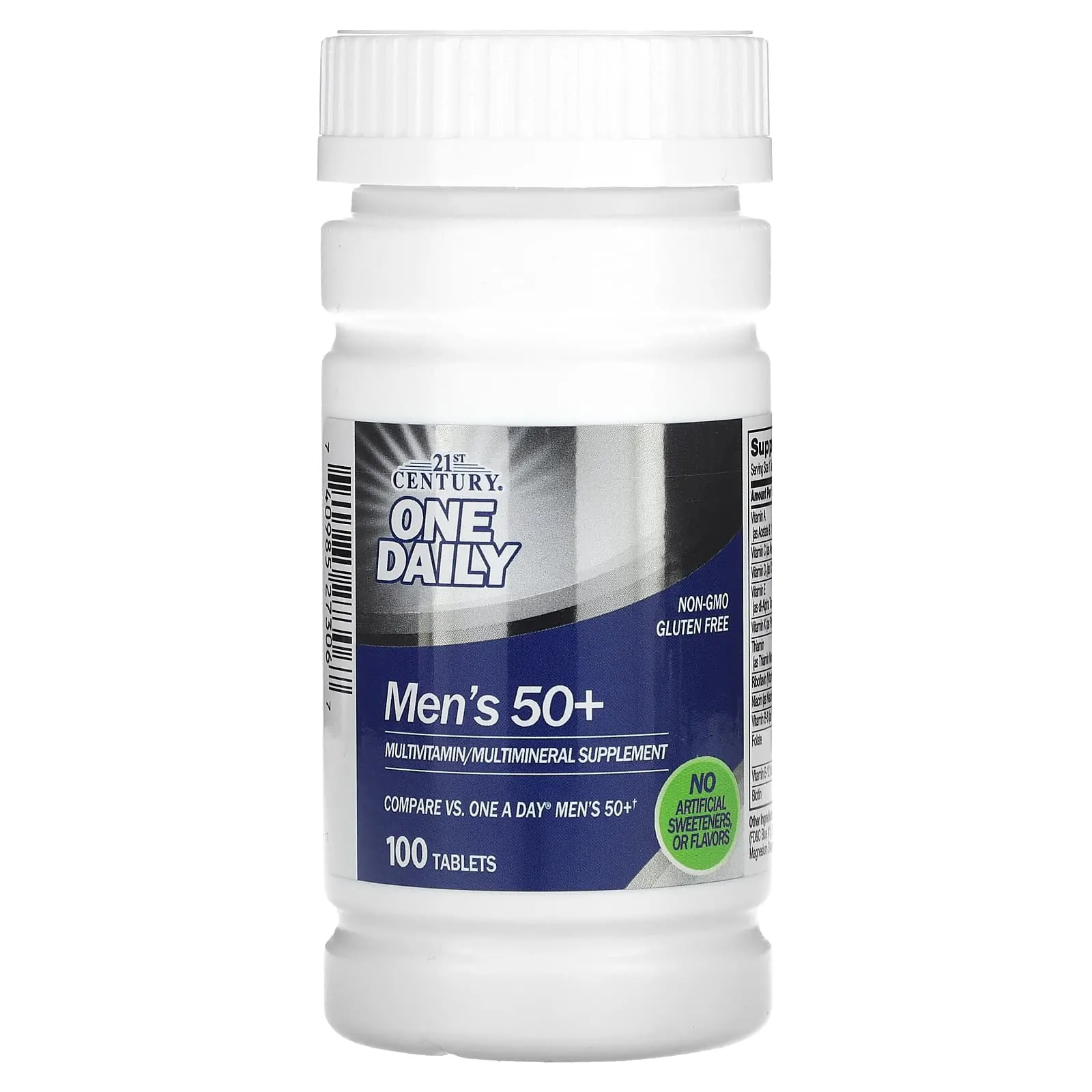 Promo ! 21st Century One Daily Hommes de 50 ans et plus Multivitamines et multiminéraux 100 comprimés