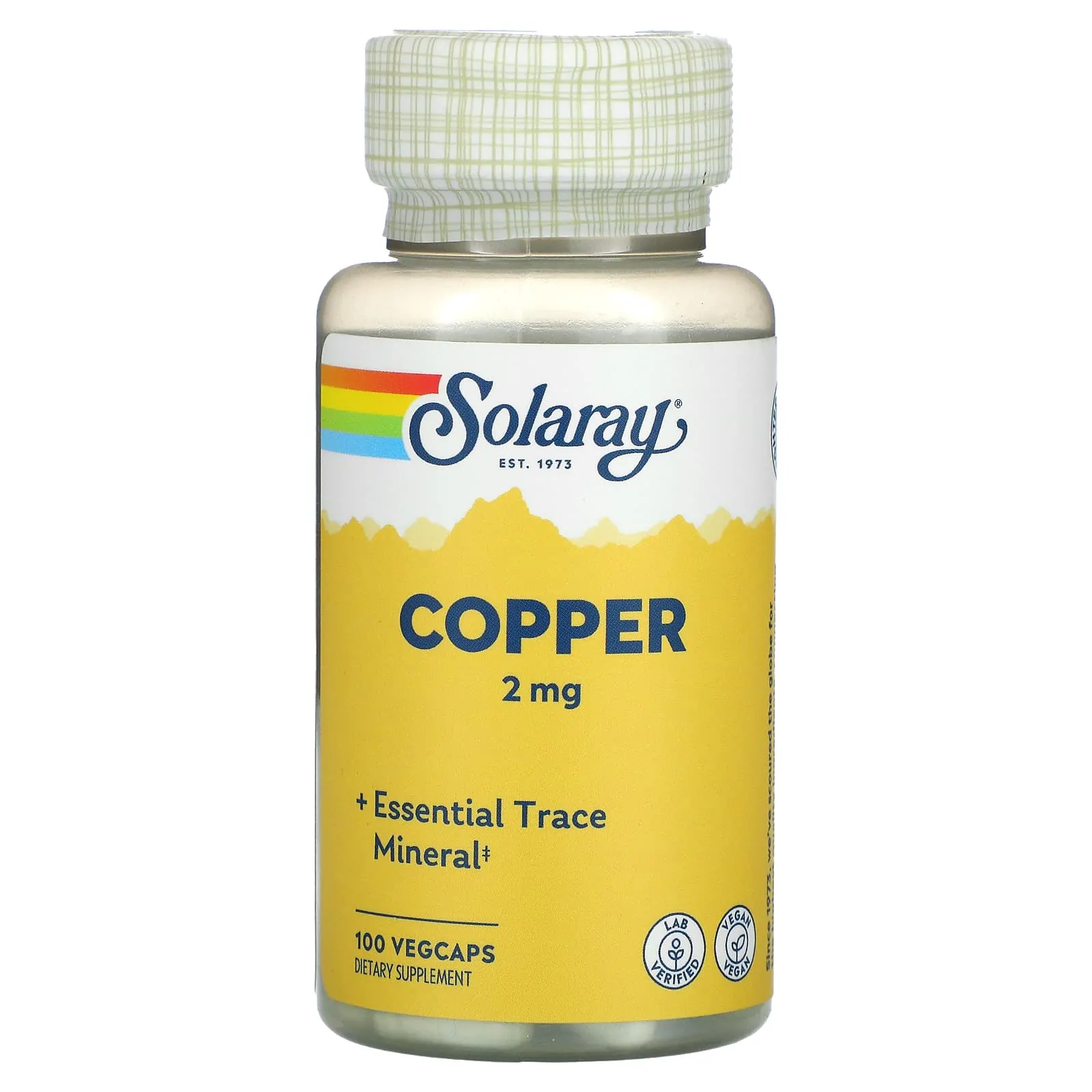Promo ! Solaray Copper Cuivre 2 mg 100 VegCaps