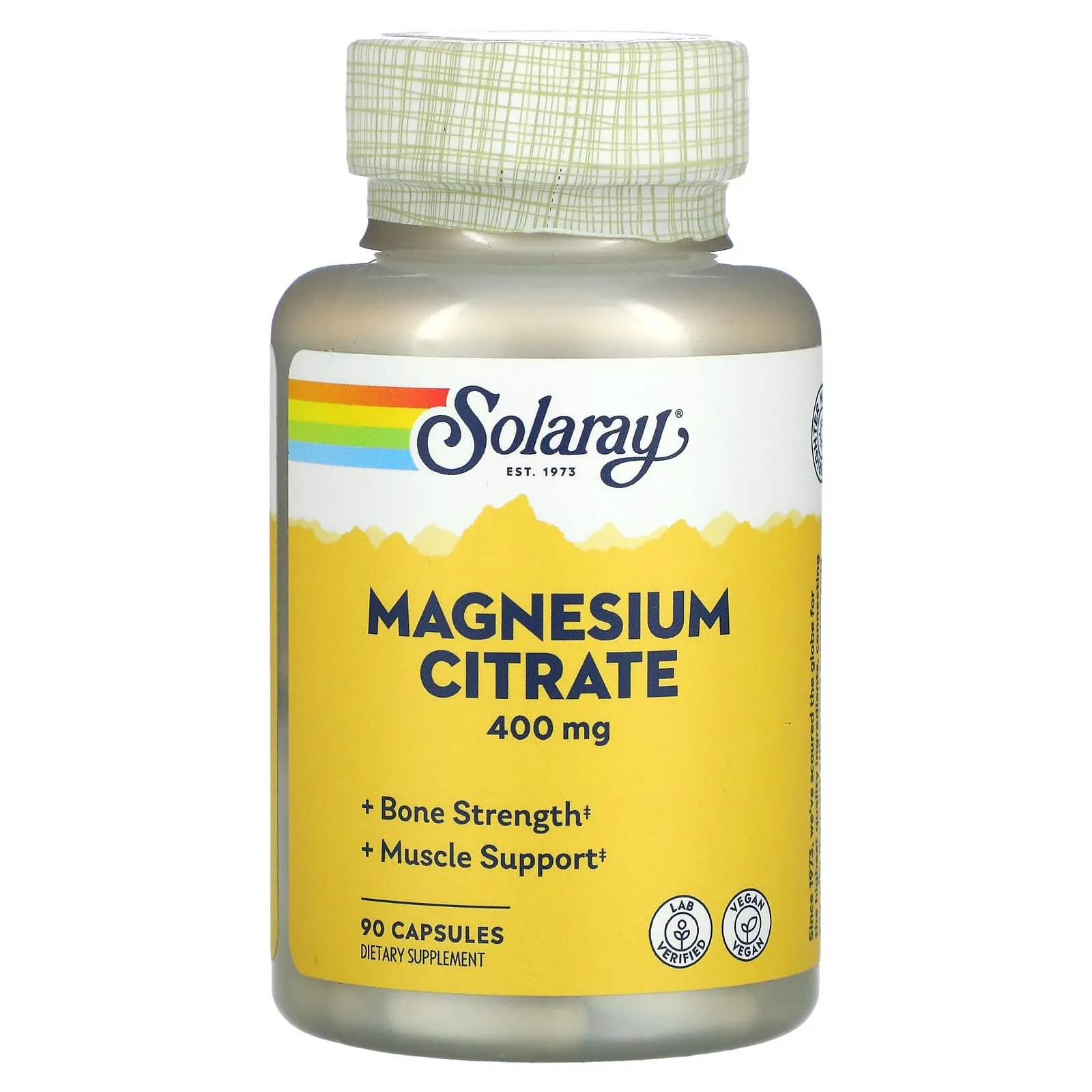 Promo ! Solaray Citrate de magnésium, 400 mg 90 capsules (133 mg pièce)