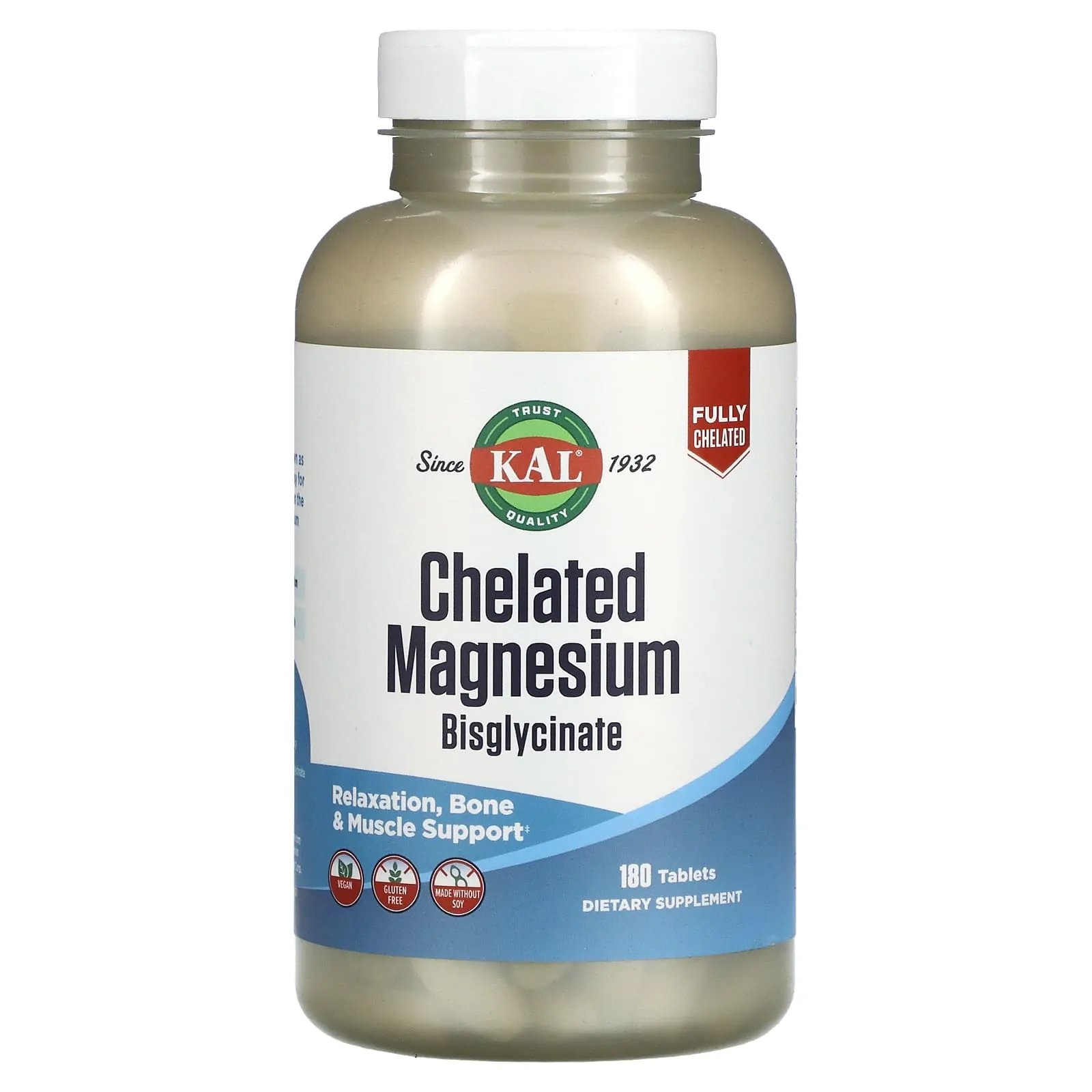 Promo ! Kal Bisglycinate de magnésium chélaté 180 comprimés