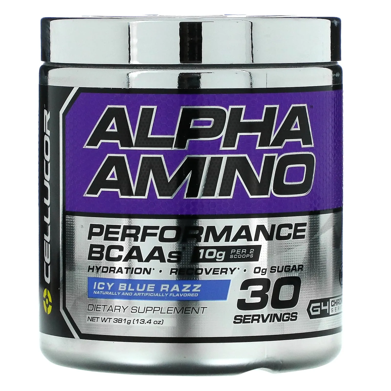 Promo ! Cellucor Alpha Amino BCAA de performance Icy Blue Razz 381 g