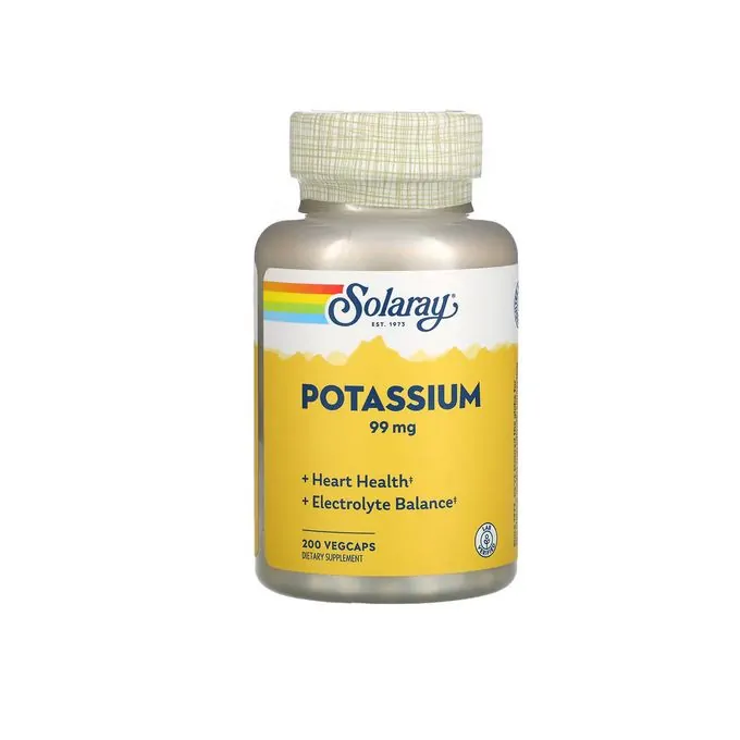 Promo ! Solaray Potassium 99 mg 200 capsules végétariennes
