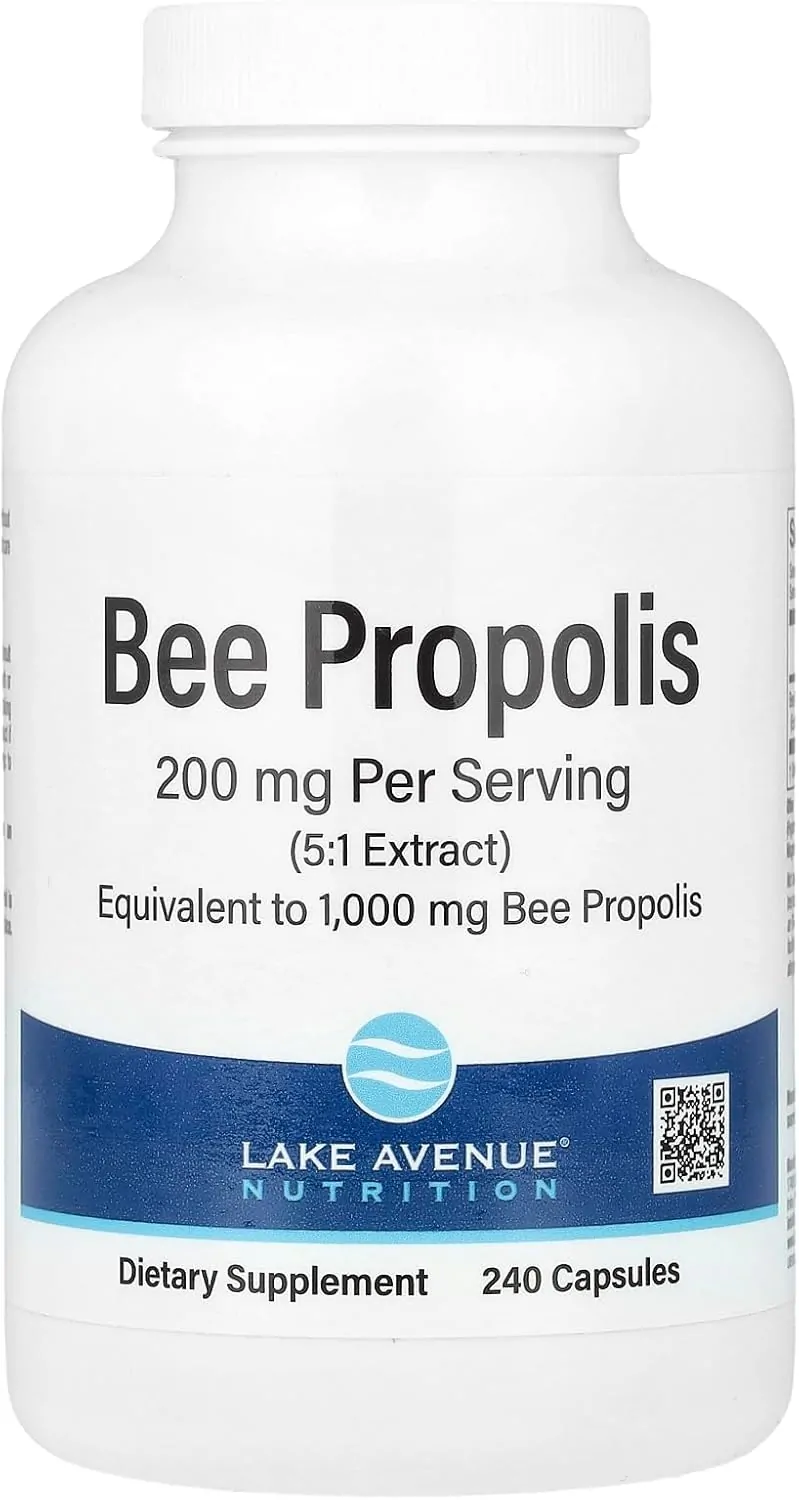 Promo ! Lake Avenue Nutrition Bee Propolis-Propolis d’abeille1000 mg 240 capsules